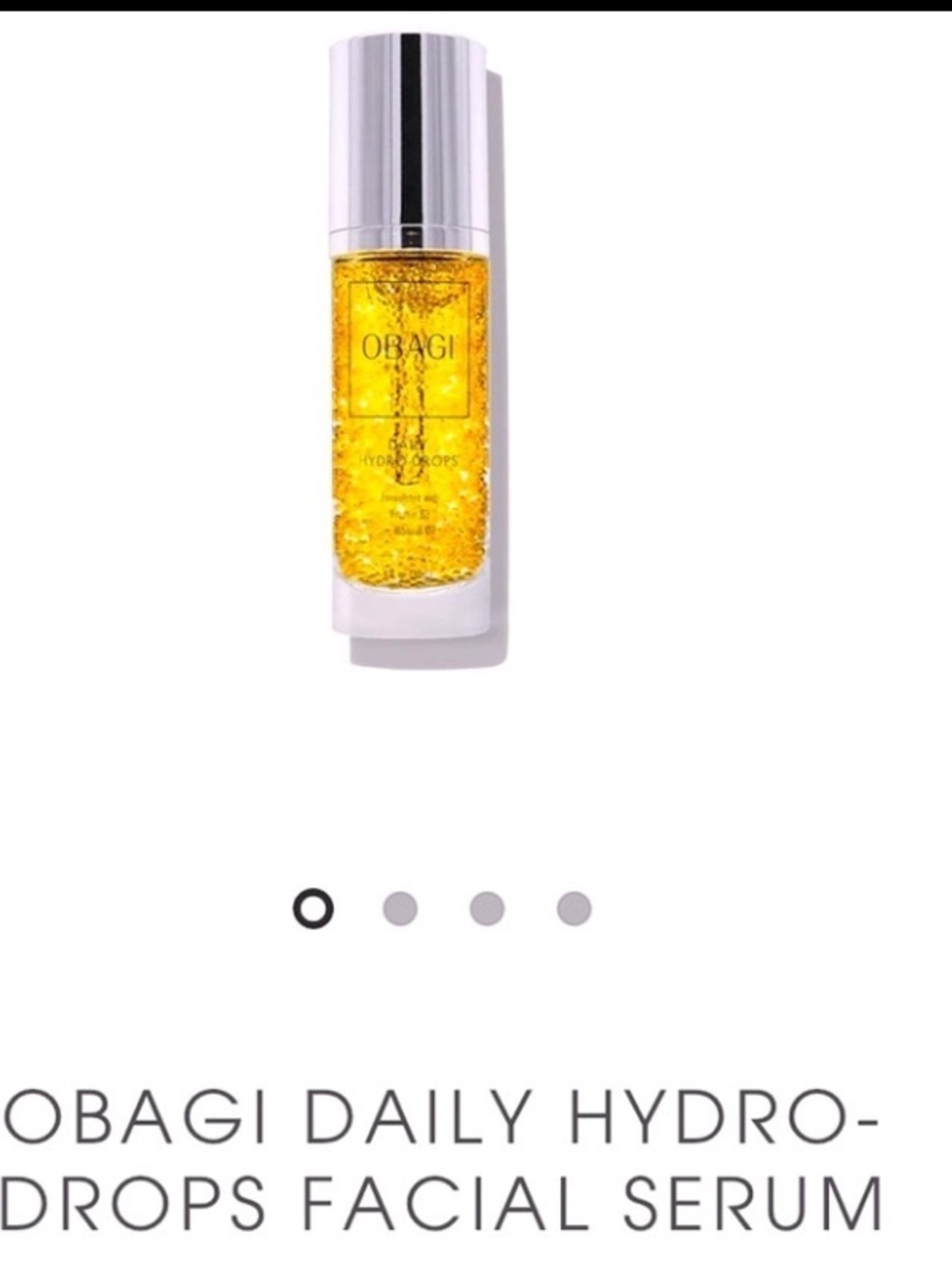 Obagi Daily Hydro-Drops Facial Serum formulated with vitamin  B3 Hibiscus Oil